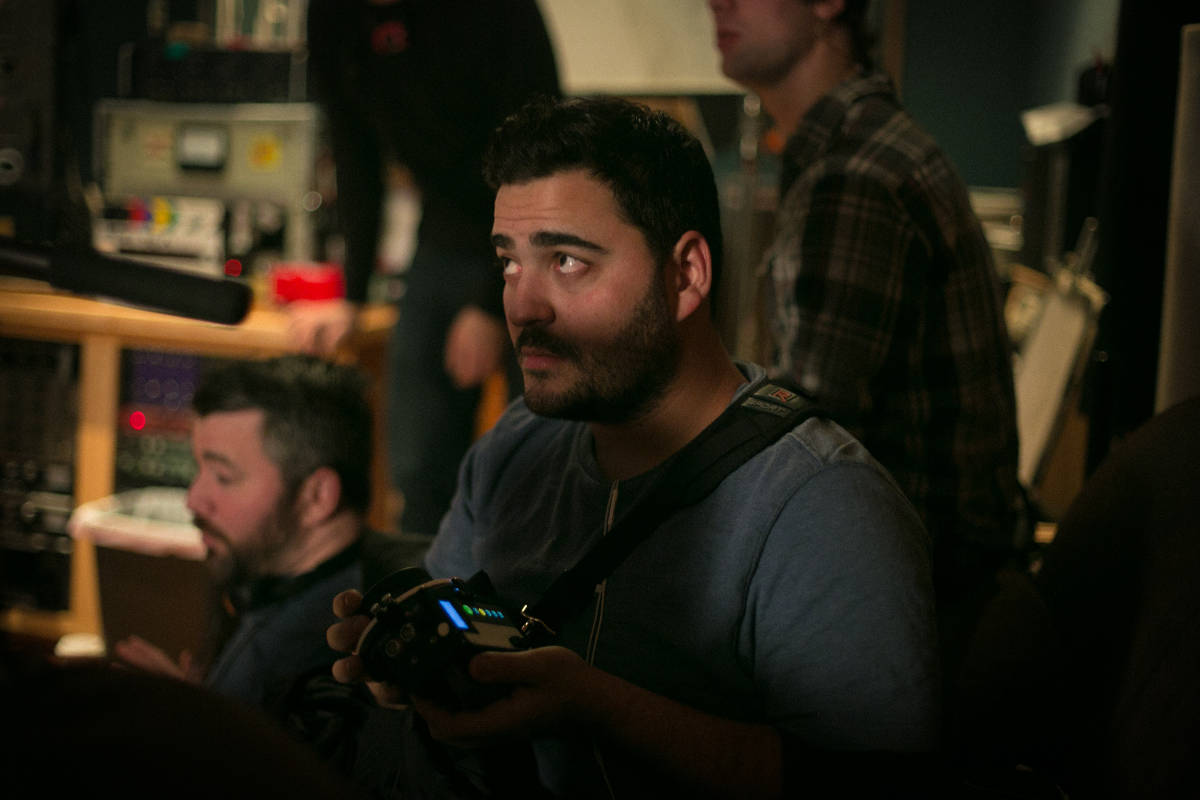 Always eager to work hands on with the crew Producer Rafael Francisco assists the camera department by pulling focus.