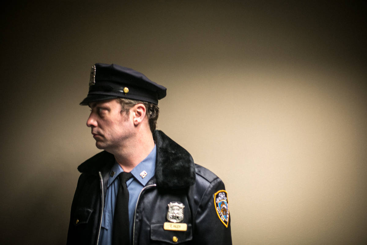 A beautiful candid shot by still photographer Caryn Waechter captures William Peden awaiting his next scene.